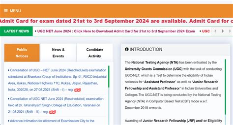 UGC NET 2024 Admit Card Released For Exams Till Sept 3; .